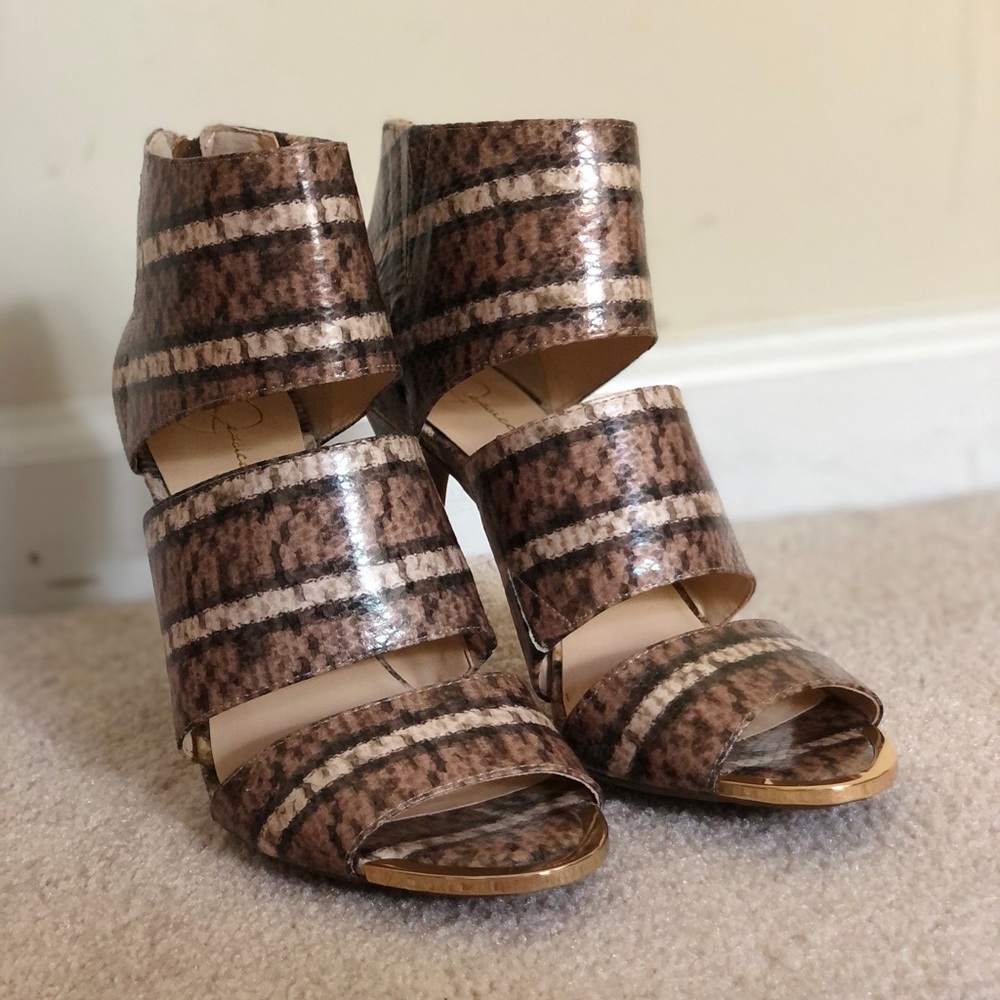 Jessica Simpson Elsbeth Snakeskin Sandal NEW